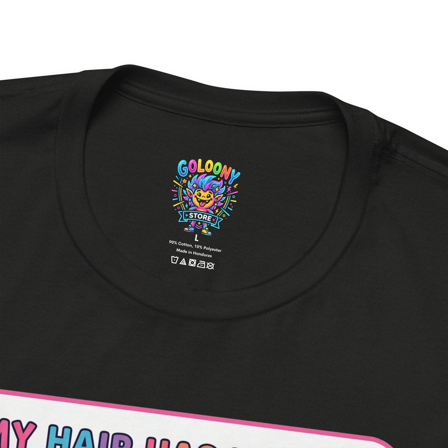 Cosmic Colorful Graphic Tee — "My Hair Has Its Own Gravitational Pull" T-Shirt