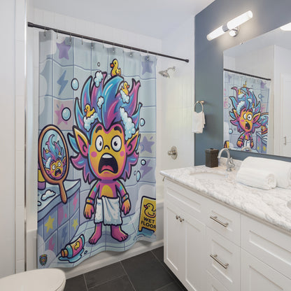 Colorful Shower Curtain – Funny Bath Time Design